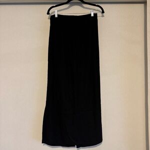 Black Linen maxi skirt